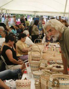 Woven baskets are a popular tribal product today